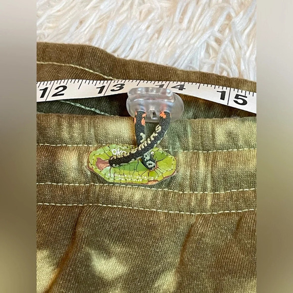 Amademiks tie dye joggers sweatpants drawstrings zip hem pockets khaki size XL - Picture 6 of 11